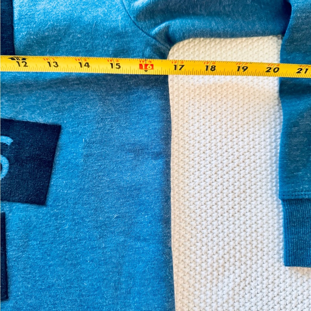 PLACE Girls Blue Sweatshirt w Velvet 'Smart Girls Rule' Graphic & Lace-Up Back - Picture 11 of 12